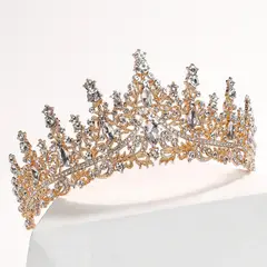 GENERICO - CORONA DE PRINCESA - IDEAL PARA FIESTA O SESIÓN DE FOTOS - COLOR ORO PLATA