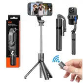 SEISA - Tripode Soporte Base Selfie Stick de 67 cm Control Bluetooth Telefono Celular Portatil Recargable