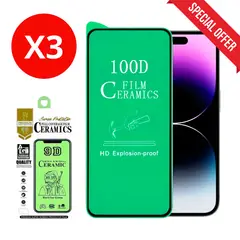 SHIELD - Pack x3 Mica Protector de Pantalla de Cerámica Clear para Motorola Moto G8