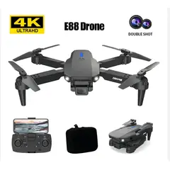 GENERICO - DRONE E88 PRO HD 4K dual camera plegable con soporte para celular