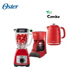 OSTER - TriCombo Licuadora BLSTKAGRRD - Cafetera y Hervidor