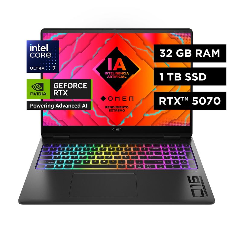 Notebook Gaming OMEN MAX 16-ah0006la, 16 2.5K IPS, Core Ultra 7 255HX 5,2GHZ, 32GB,1TBSSD