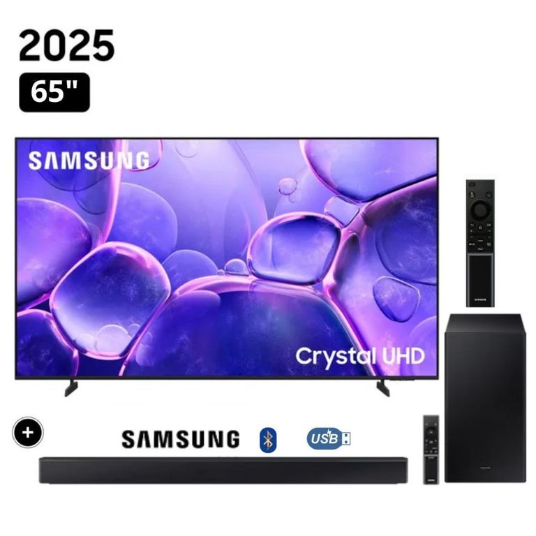 Televisor Smart TV 65 Crystal UHD 4K UN65U8000FGXPE + Soundbar HW-B450F