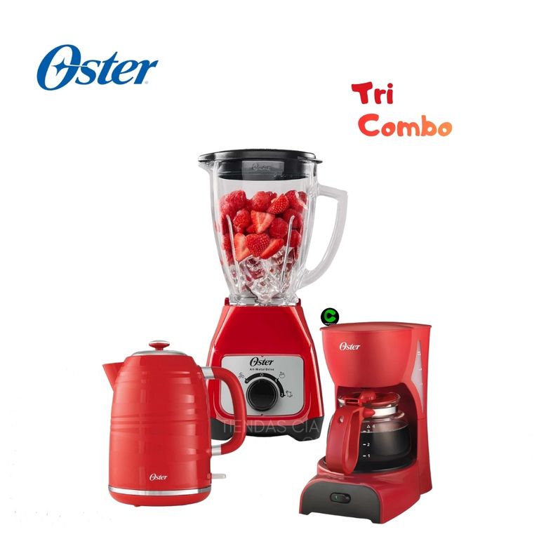 TriCombo Licuadora BLSTKAGRRD - Cafetera BVSTDCDR5R y Hervidor