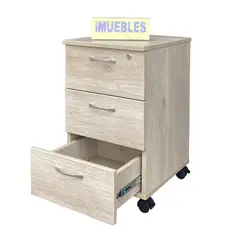 TEMEL - Gavetero para Oficina color Damasco – 3 Cajones – SAHIP –