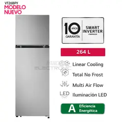 LG - Refrigeradora 264 LT No frost VT26BPY Plateada