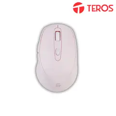 TEROS - Mouse inalámbrico TE-1234S 2.4GHz 6 botones rosado