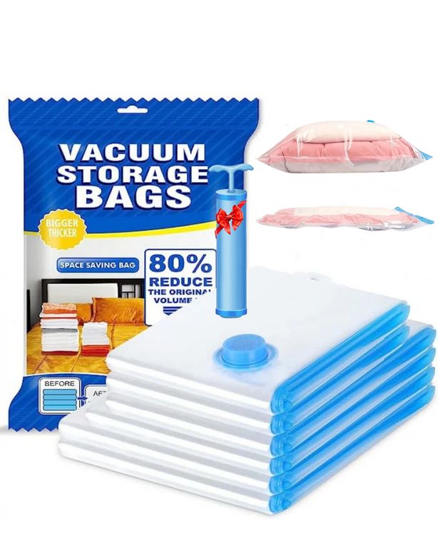 Bolsa al Vació 5 Bolsas + Bomba Succionadora Set x6