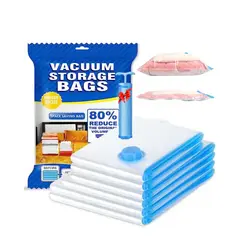 GENERICO - Bolsa al Vació 5 Bolsas + Bomba Succionadora Set x6