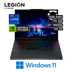 LENOVO - Laptop Legion 5 Intel Core i9 14900HX 16GB DDR5 1TB SSD RTX 5070 8GB 15.1" WQXGA WIN11