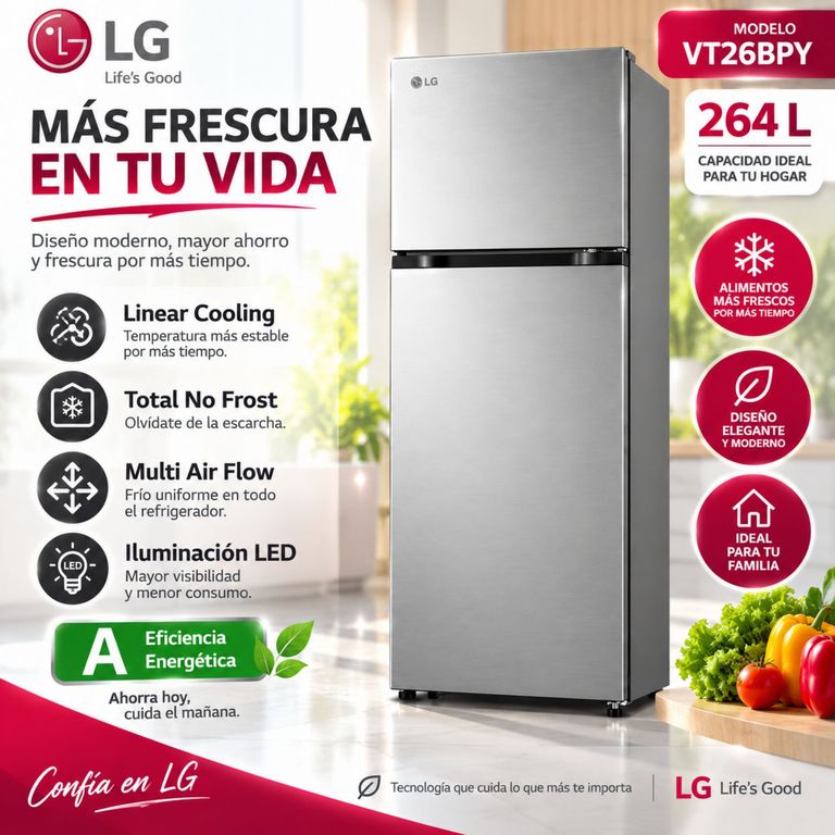 Refrigeradora 264 LT No frost VT26BPY Plateada