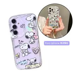 SNOOPY - CASE IPHONE 15 PRO - DISEÑO 3D WAVE