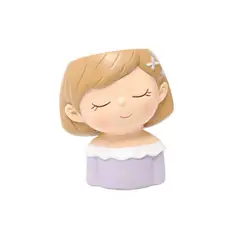 GENERICO - Maceta Decorativa Dama de Honor Lila de Resina