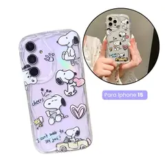 SNOOPY - CASE IPHONE 15 - DISEÑO 3D WAVE