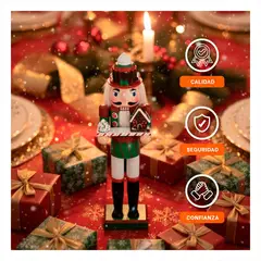 GENERICO - Figura Cascanuez Postres Navideños con Diseno de Casa Galleta para Decoracion de Navidad