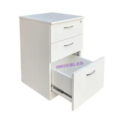 TEMEL - Gavetero Cajonera Blanco Movible Archivador Con Llave Oficina