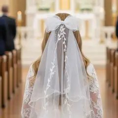 GENERICO - Velo lazo para niña de primera comunión - Ceremonia Elegante