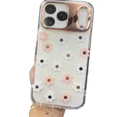 CASE - Funda Mikalen Para Phone 17 Pro Max Flores Oro Rosa