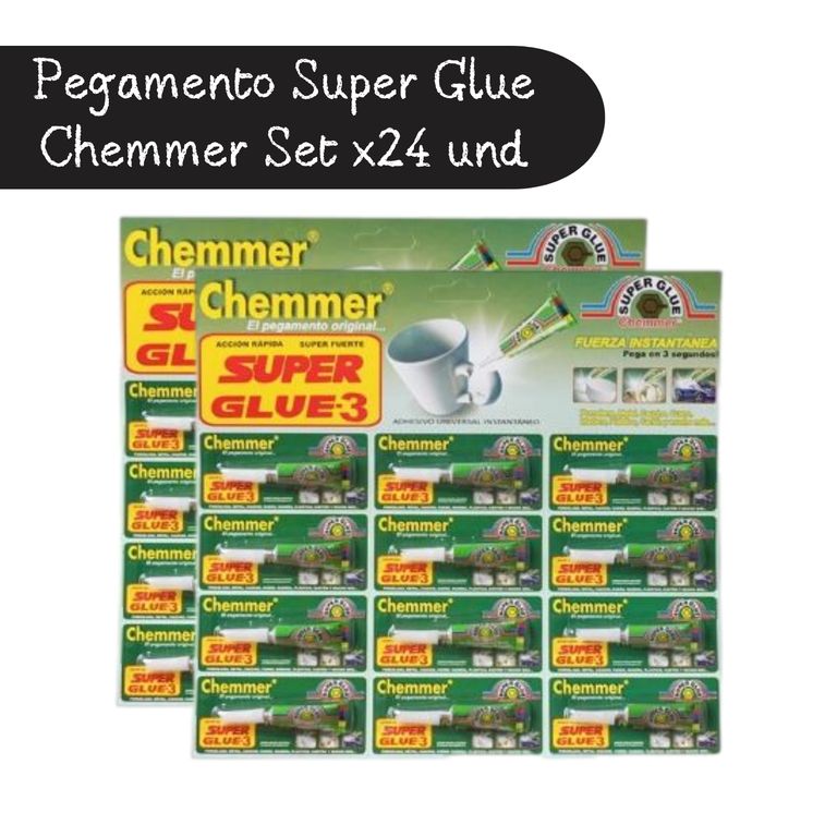 PEGAMENTO CHEMMER SUPER GLUE 24 UNDS