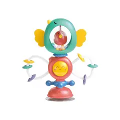 GENERICO - JUGUETE DE MESA SONAJERO SENSORIAL CON VENTOSA GIRATORIA