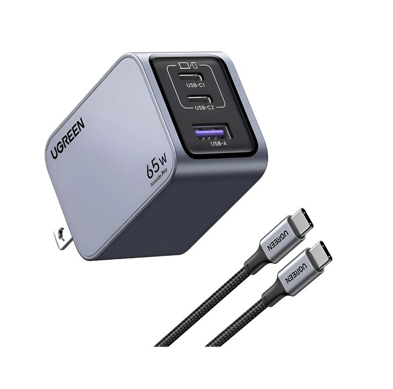 Cargador USB C de 65 W GaN con cable 25870