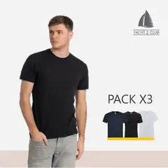 GENERICO - Pack 3 Polos Algodón Hombre Yacht Club