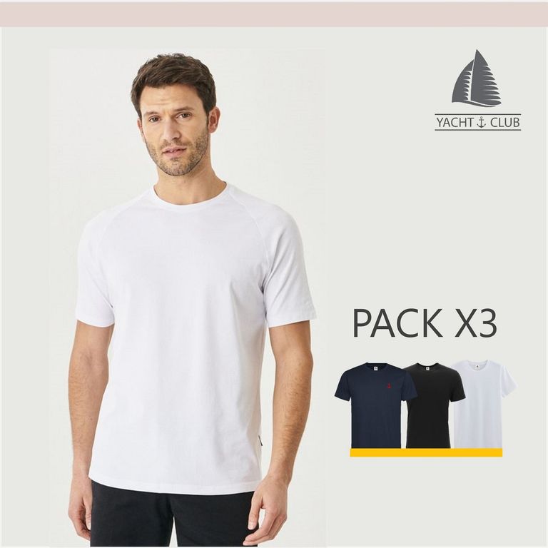 Pack 3 Polos Algodón Hombre Yacht Club