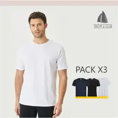 GENERICO - Pack 3 Polos Algodón Hombre Yacht Club