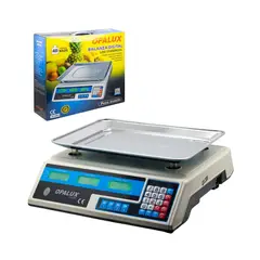 OPALUX - Balanza Digital 40 kg con Doble Pantalla OP-209CT