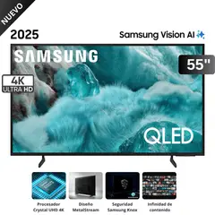 SAMSUNG - Televisor 55” QLED Crystal 4K QN55Q7FAAGXPE 2025