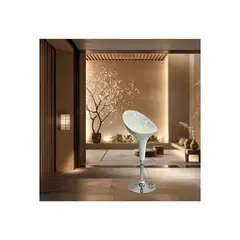GENERICO - SILLA BAR GIRATORIO BANCO BAR MODELO POP RIWAY BLANCO