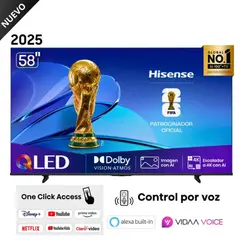 HISENSE - Televisor 58" QLED 4K UHD 58Q6QV 2025