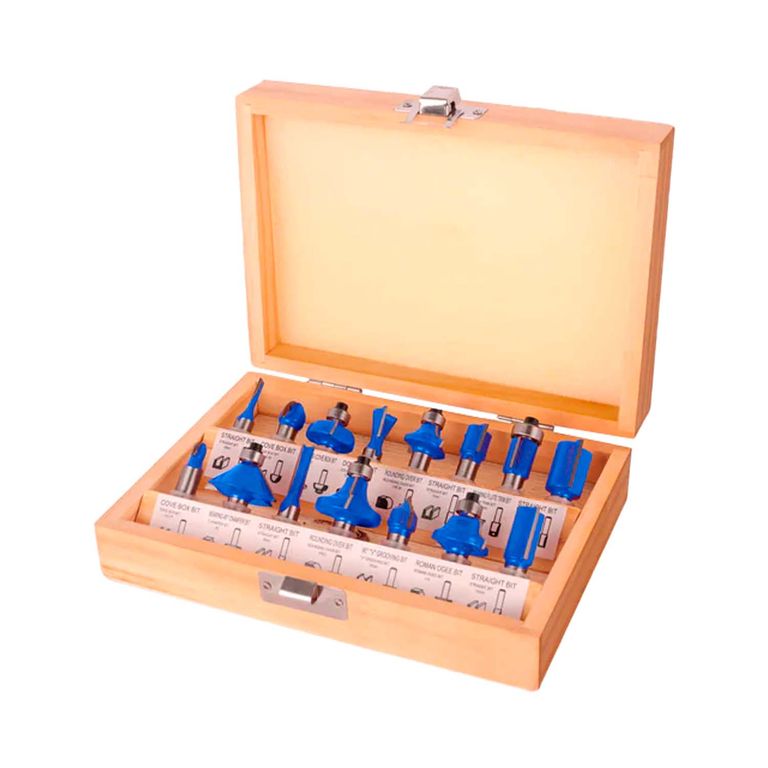 Set 15pcs Fresas 6mm Para Router Fresadora Wadfow Wrg5p06