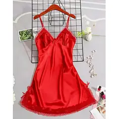 GENERICO - VESTIDO SEXY DE DORMIR PARA MUJER ROJO TALLA M