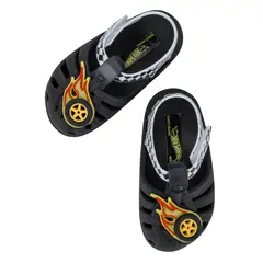 HOT WHEELS - Sandalias Bebe Canasta Negro