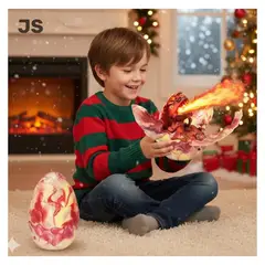 GENERICO - Dino Huevo Morado Electrónico con Sonido Bota Humo con Luces JS