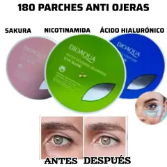 BIOAQUA - 180 Parches Para Las Ojeras Colágeno + Ácido Hialurónico