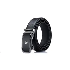 BULLCAPTAIN - - Correa cinturón de Cuero Mate PD004-BK Negro