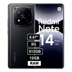 XIAOMI - Smartphone Redmi Note 14 Pro Plus 5G 12GB 512GB Negro