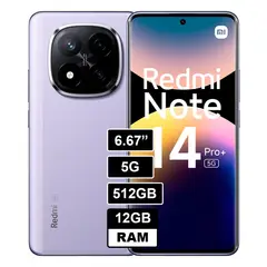 XIAOMI - Smartphone Redmi Note 14 Pro Plus 5G 12GB 512GB Púrpura