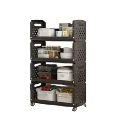 INSPIRA MARKET - Estante Carrito para Almacenamiento 4 Niveles Multiusos