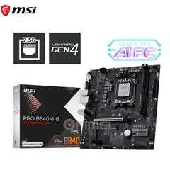 MSI - Motherboard PRO B840M-B Chipset AMD B840 Socket AMD AM5 mATX