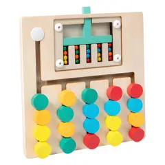 GENERICO - Juego Didáctico de Lógica Tablero de Madera con Combinación de Colores