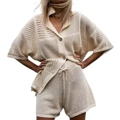 GIOIO - Conjunto Short y Top Mujer Estilo Casual Verano