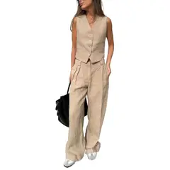 GIOIO - Conjunto de Pantalón Mujer Casual Elegante y Cómodo