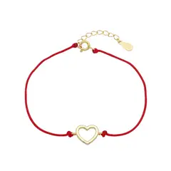 SANTORAL - Pulsera Corazón - Hilo y Plata