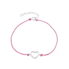 SANTORAL - Pulsera Corazón - Hilo y Plata