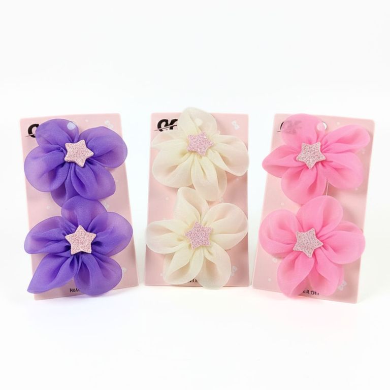 Set de 3 Ganchos de cabello modelo flor