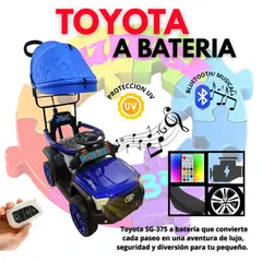 EBABY - CUATRIMOTO ELECTRICA TOYOTA PARA NIÑOS CONTROL REMOTO -SG375 AZUL