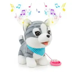 GENERICO - Perro Lobo con Collar Electrónico Camina Musical